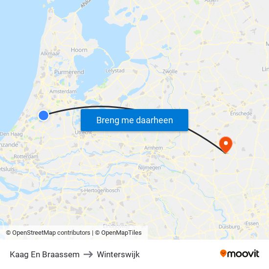 Kaag En Braassem to Winterswijk map