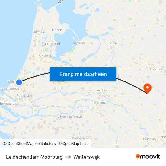 Leidschendam-Voorburg to Winterswijk map