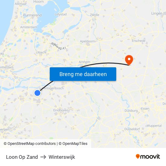 Loon Op Zand to Winterswijk map