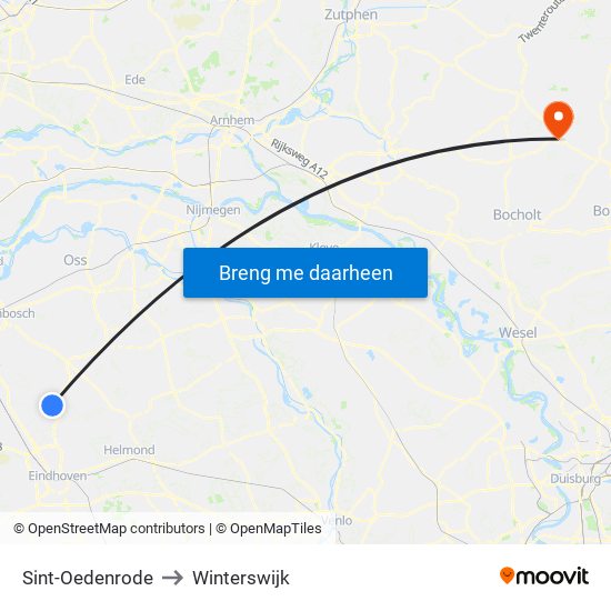 Sint-Oedenrode to Winterswijk map