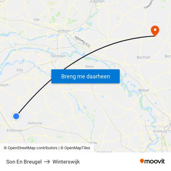 Son En Breugel to Winterswijk map