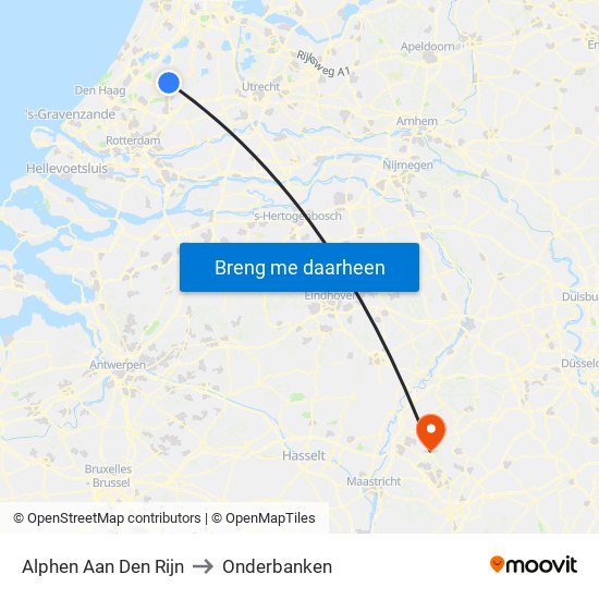 Alphen Aan Den Rijn to Onderbanken map