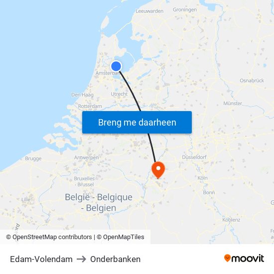 Edam-Volendam to Onderbanken map
