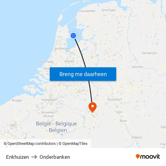 Enkhuizen to Onderbanken map