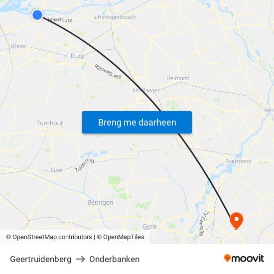 Geertruidenberg to Onderbanken map