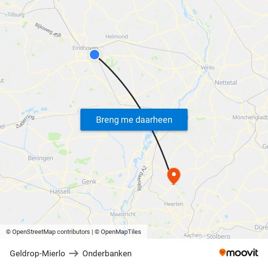 Geldrop-Mierlo to Onderbanken map