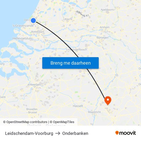 Leidschendam-Voorburg to Onderbanken map