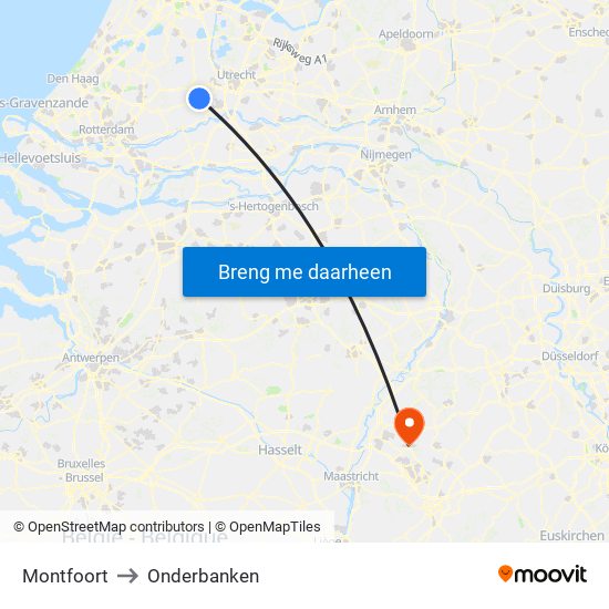 Montfoort to Onderbanken map