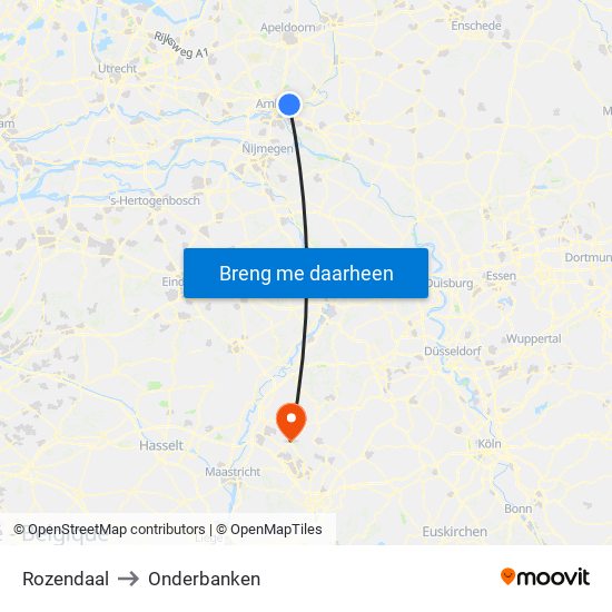 Rozendaal to Onderbanken map