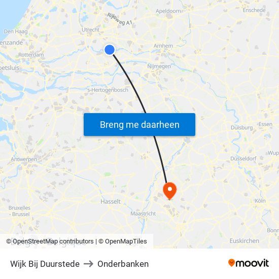 Wijk Bij Duurstede to Onderbanken map