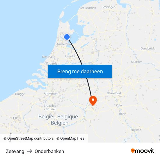 Zeevang to Onderbanken map