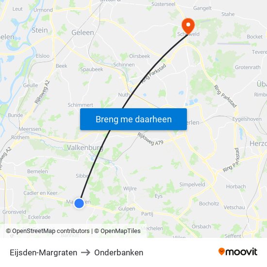 Eijsden-Margraten to Onderbanken map