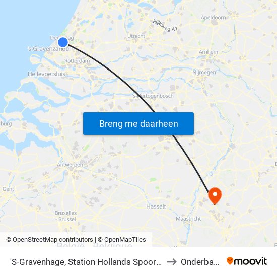 'S-Gravenhage, Station Hollands Spoor (Perron A) to Onderbanken map