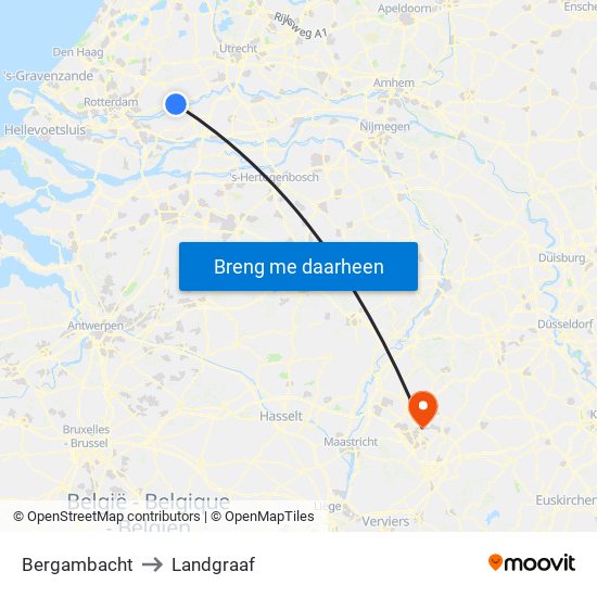 Bergambacht to Landgraaf map