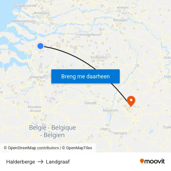 Halderberge to Landgraaf map