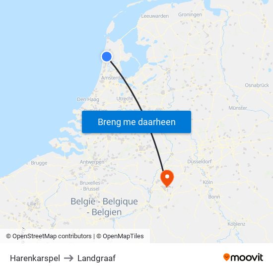 Harenkarspel to Landgraaf map