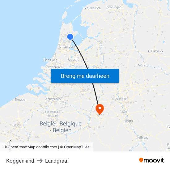 Koggenland to Landgraaf map