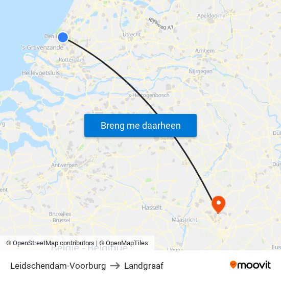 Leidschendam-Voorburg to Landgraaf map