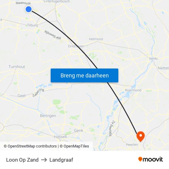Loon Op Zand to Landgraaf map