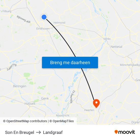 Son En Breugel to Landgraaf map