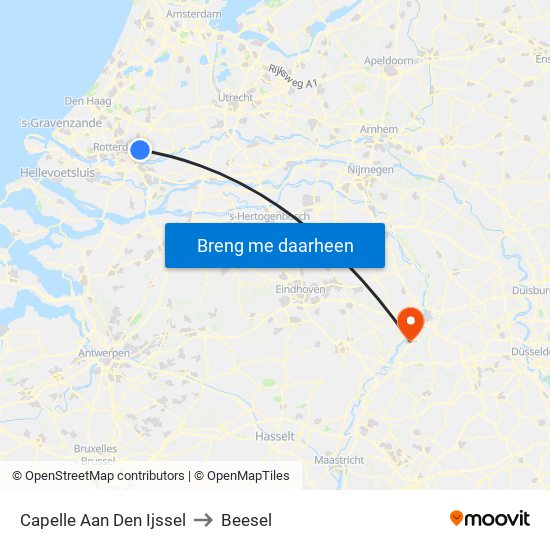 Capelle Aan Den Ijssel to Beesel map