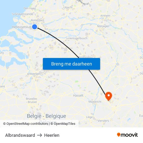 Albrandswaard to Heerlen map