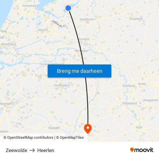 Zeewolde to Zeewolde map