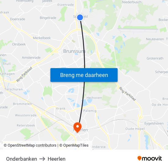 Onderbanken to Heerlen map