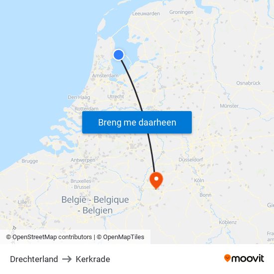 Drechterland to Kerkrade map