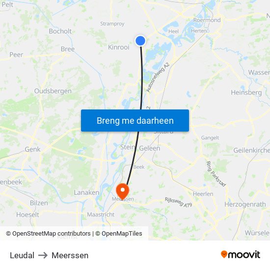 Leudal to Meerssen map