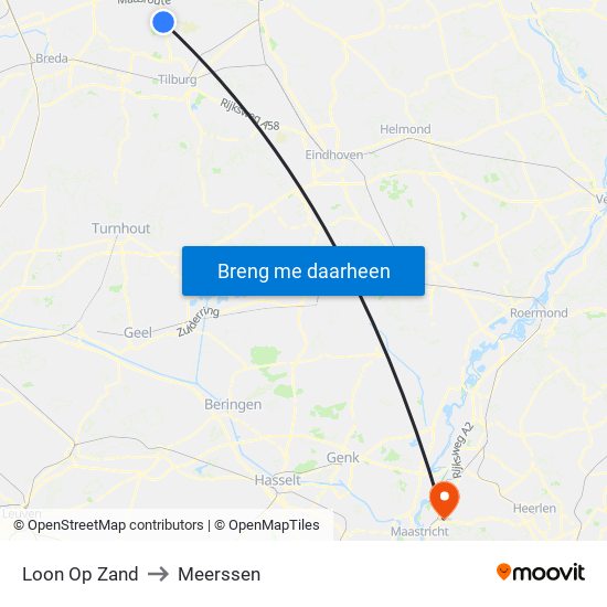 Loon Op Zand to Meerssen map