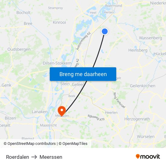 Roerdalen to Meerssen map