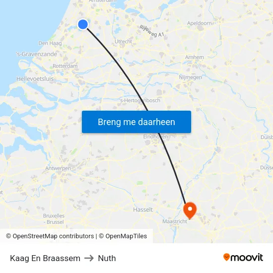 Kaag En Braassem to Nuth map