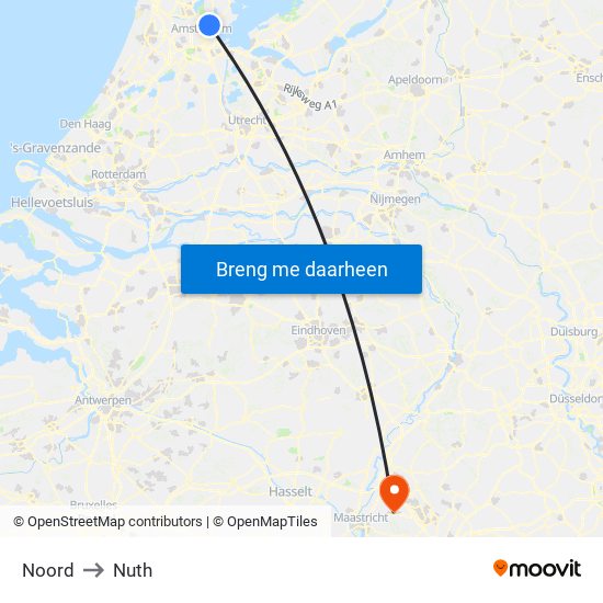 Noord to Nuth map