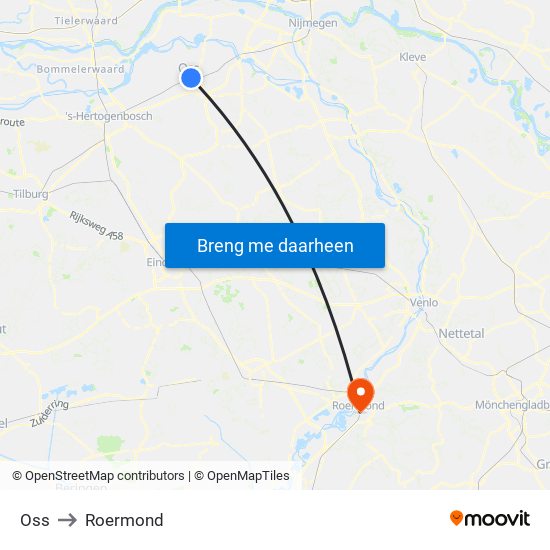 Oss to Roermond map