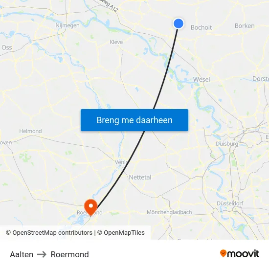 Aalten to Roermond map