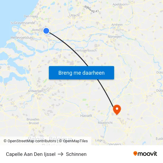 Capelle Aan Den Ijssel to Schinnen map