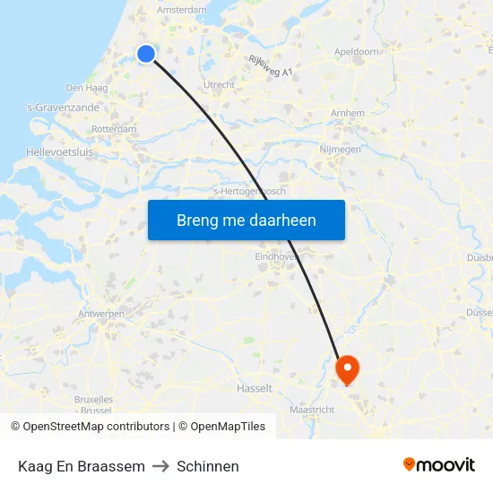 Kaag En Braassem to Schinnen map
