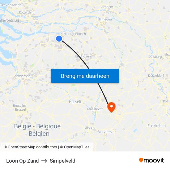 Loon Op Zand to Simpelveld map