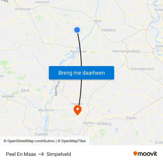 Peel En Maas to Simpelveld map