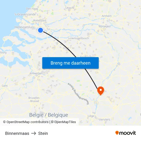 Binnenmaas to Stein map