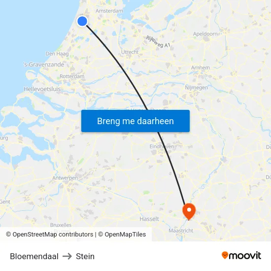 Bloemendaal to Stein map