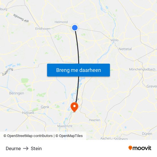 Deurne to Stein map