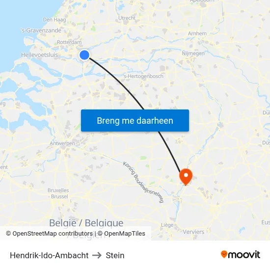 Hendrik-Ido-Ambacht to Stein map