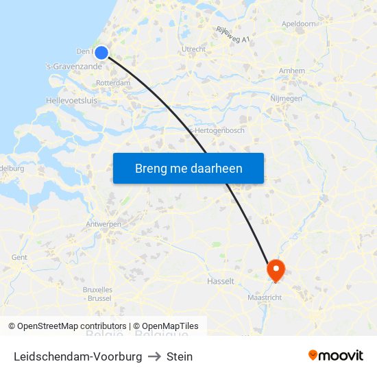 Leidschendam-Voorburg to Stein map