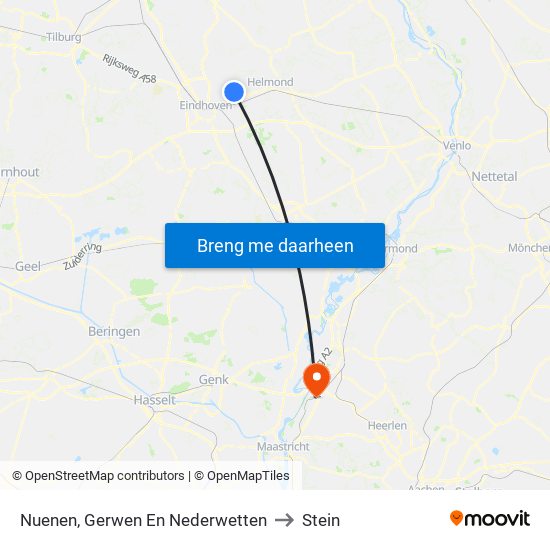 Nuenen, Gerwen En Nederwetten to Stein map