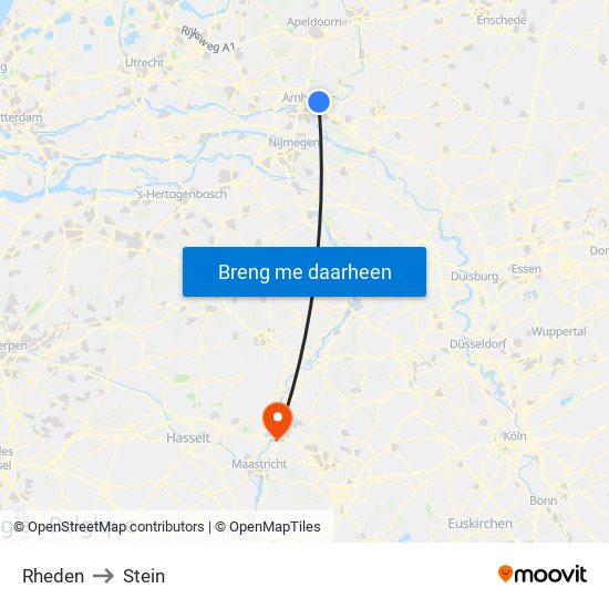 Rheden to Stein map