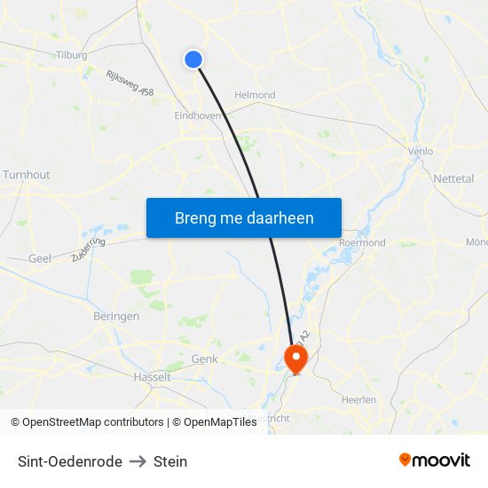 Sint-Oedenrode to Stein map