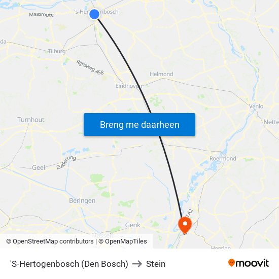 'S-Hertogenbosch (Den Bosch) to Stein map