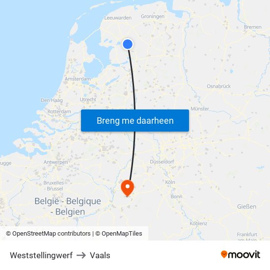 Weststellingwerf to Vaals map
